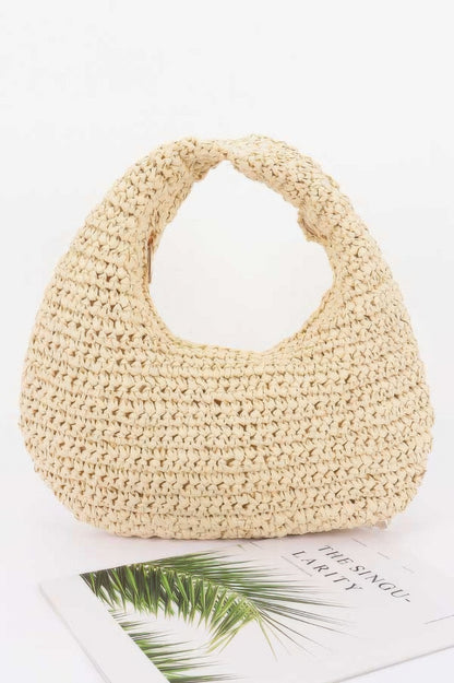 Faux Straw Braided Bindle Bag - It's a Girly Place