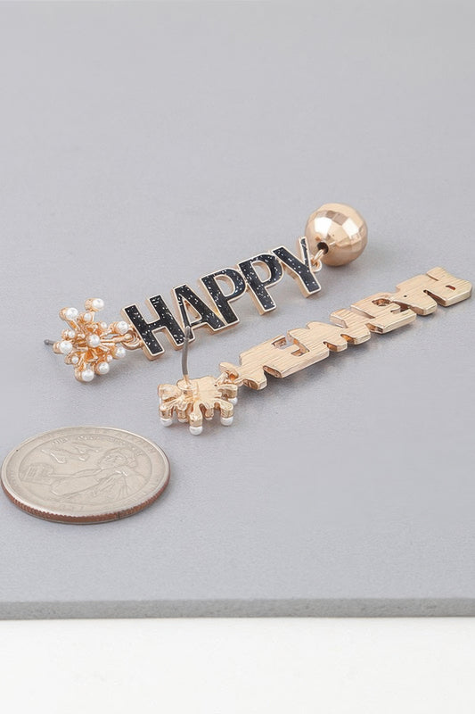 Happy New Year Drop Earrings - It's a Girly Place