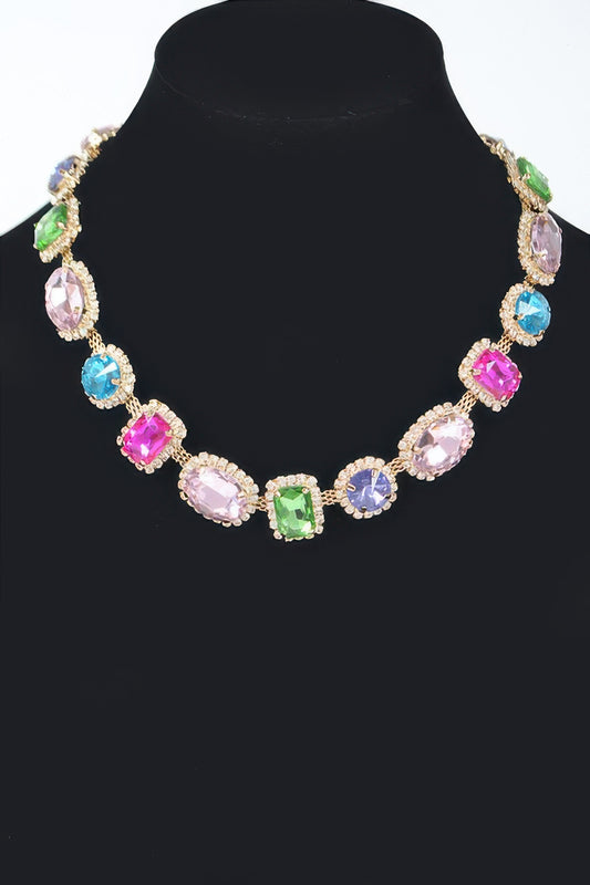 Multi Shape Stone Necklace - It's a Girly Place