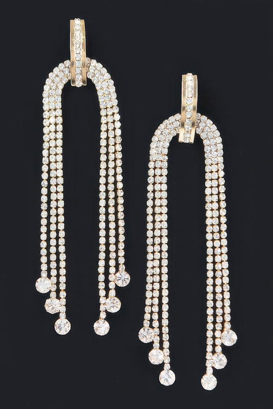 Rhinestone Fringe Earring - It's a Girly Place