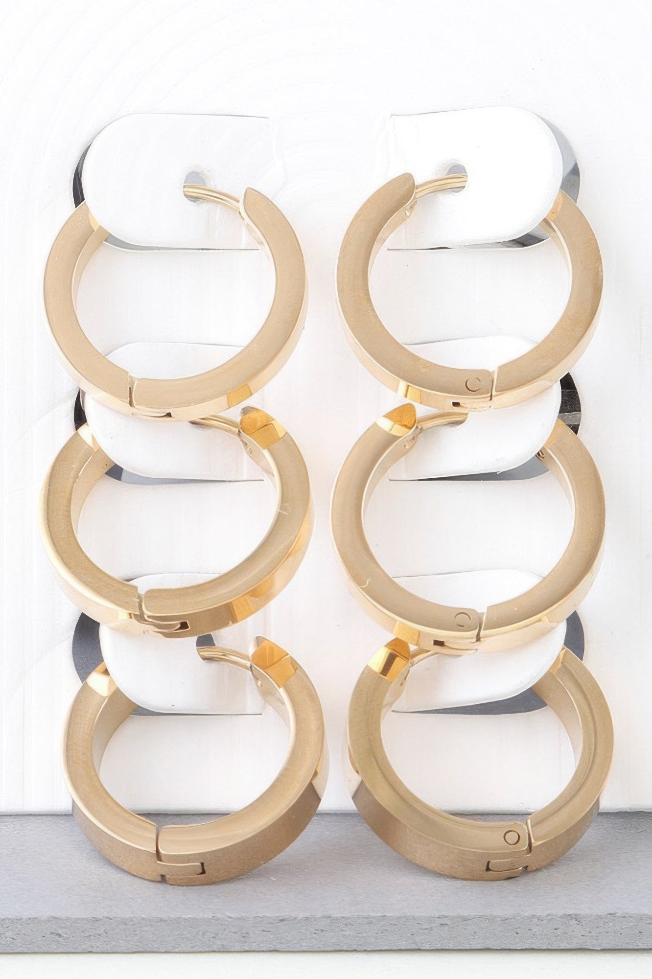 Triple Modern Hoop Earrings - It's a Girly Place