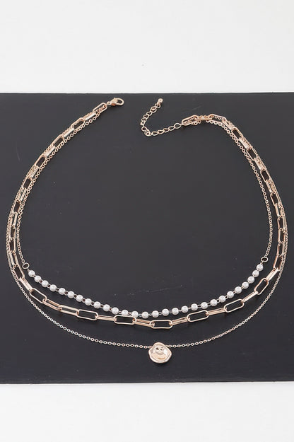 Multi Pendant Link Chain Necklace - It's a Girly Place