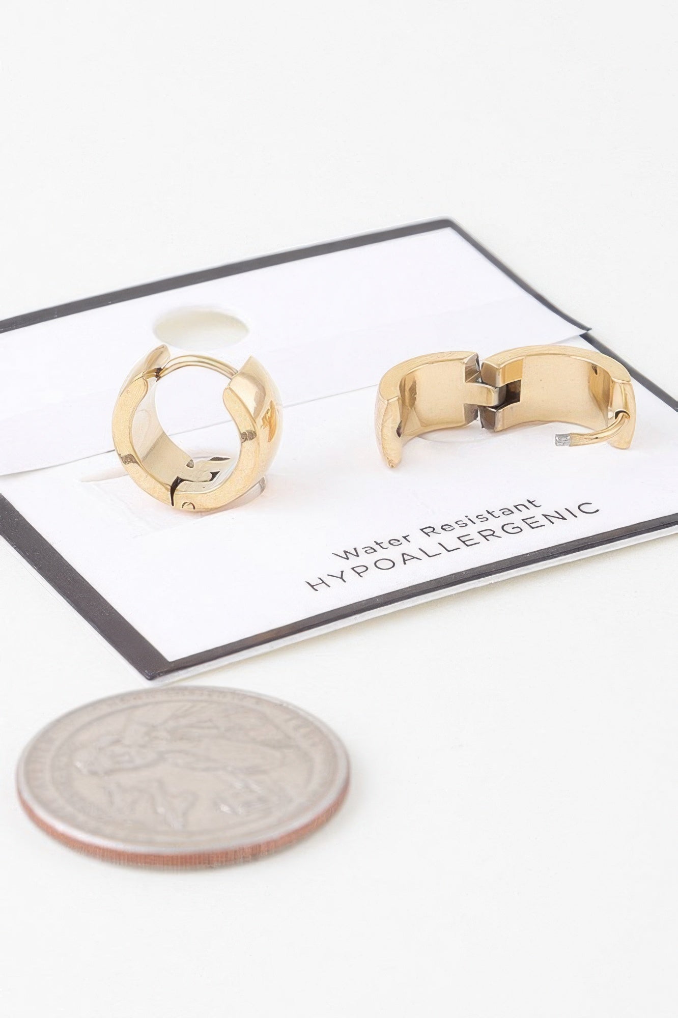 Shiny Bulky Hoop Earrings - It's a Girly Place