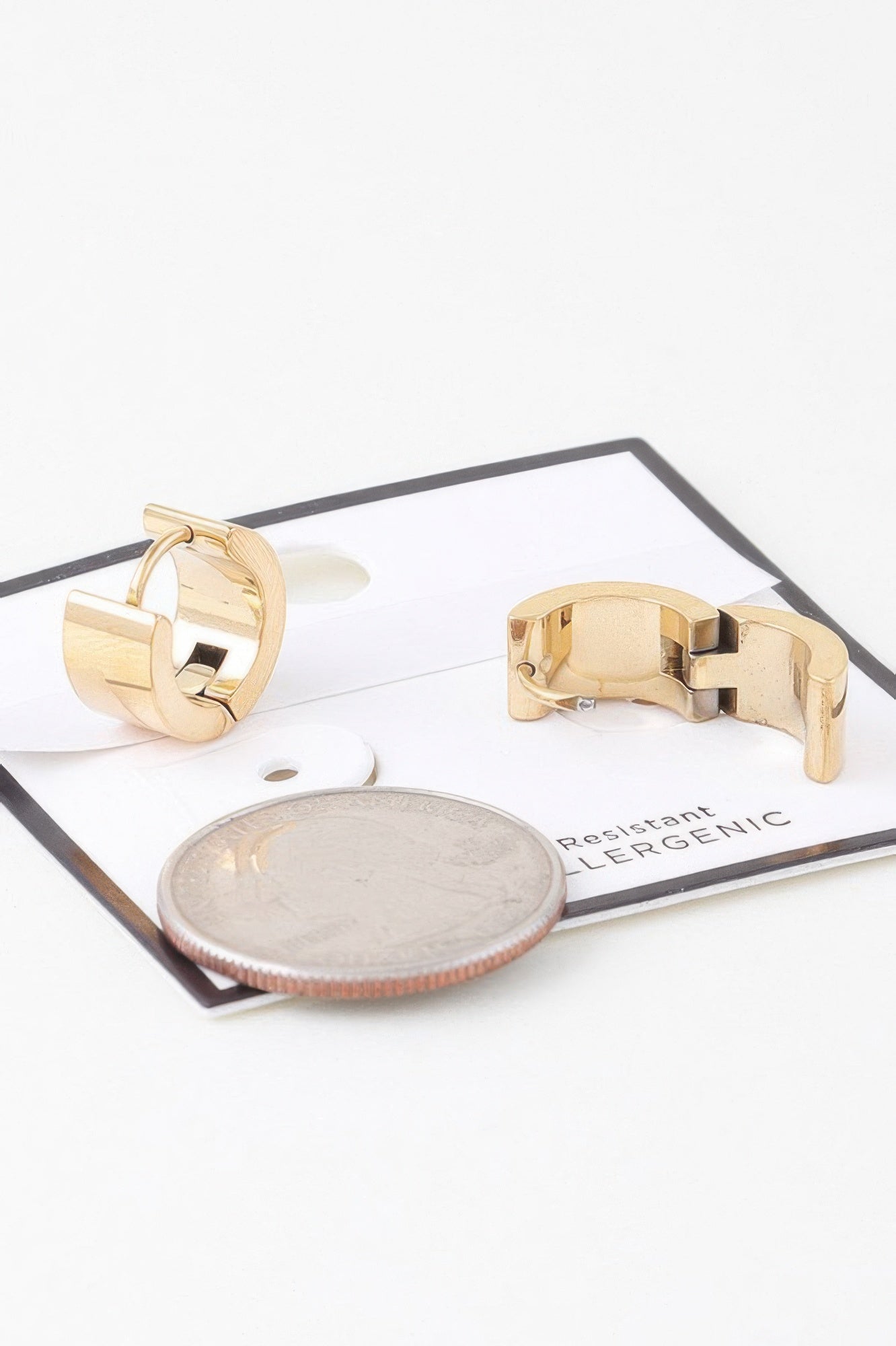 Crosshatched Wide Hoop Earrings - It's a Girly Place