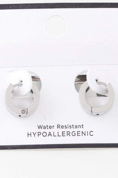 Crosshatched Wide Hoop Earrings - It's a Girly Place