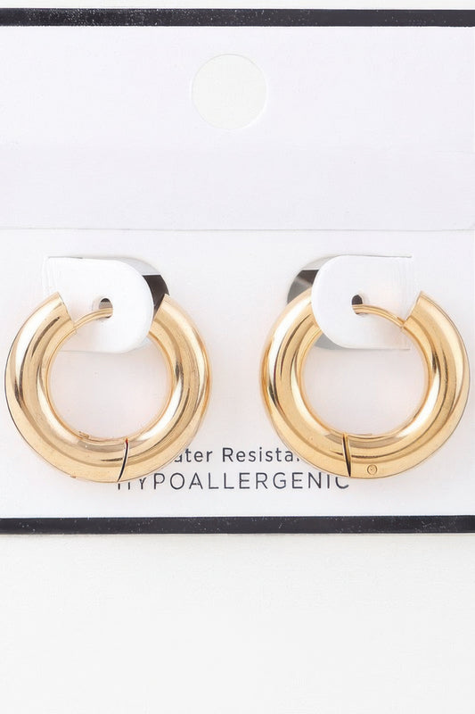 Bulky Shiny Hoop Earrings - It's a Girly Place