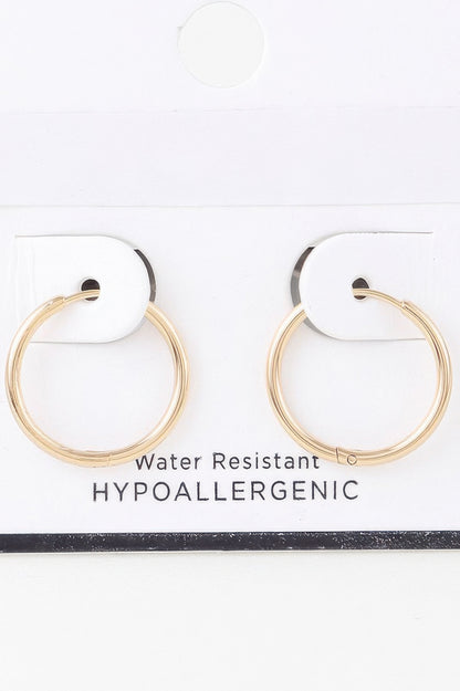 Classic Shiny Hoop Earrings - It's a Girly Place