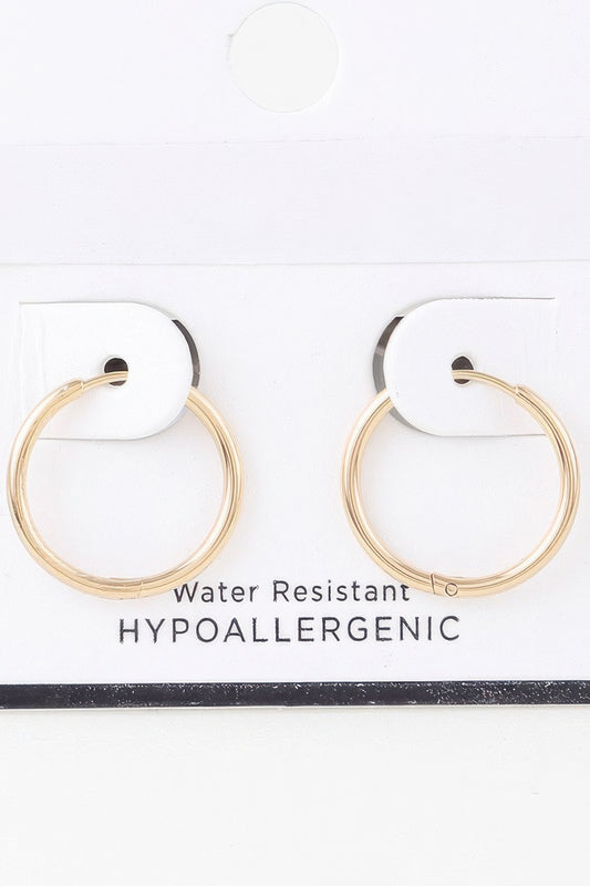Classic Shiny Hoop Earrings - It's a Girly Place