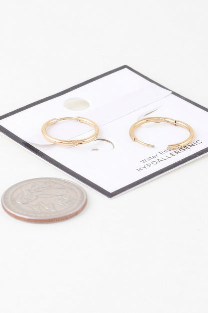 Classic Shiny Hoop Earrings - It's a Girly Place