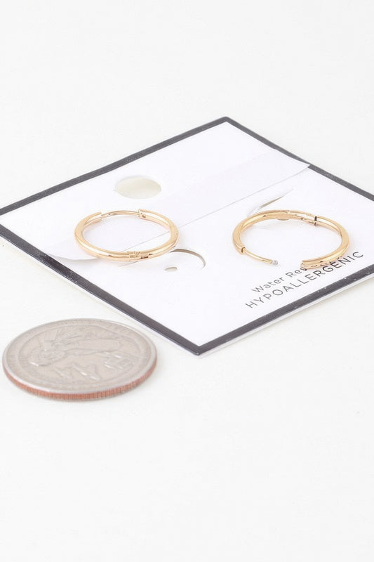 Classic Shiny Hoop Earrings - It's a Girly Place