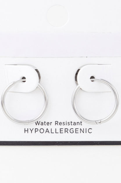 Classic Shiny Hoop Earrings - It's a Girly Place