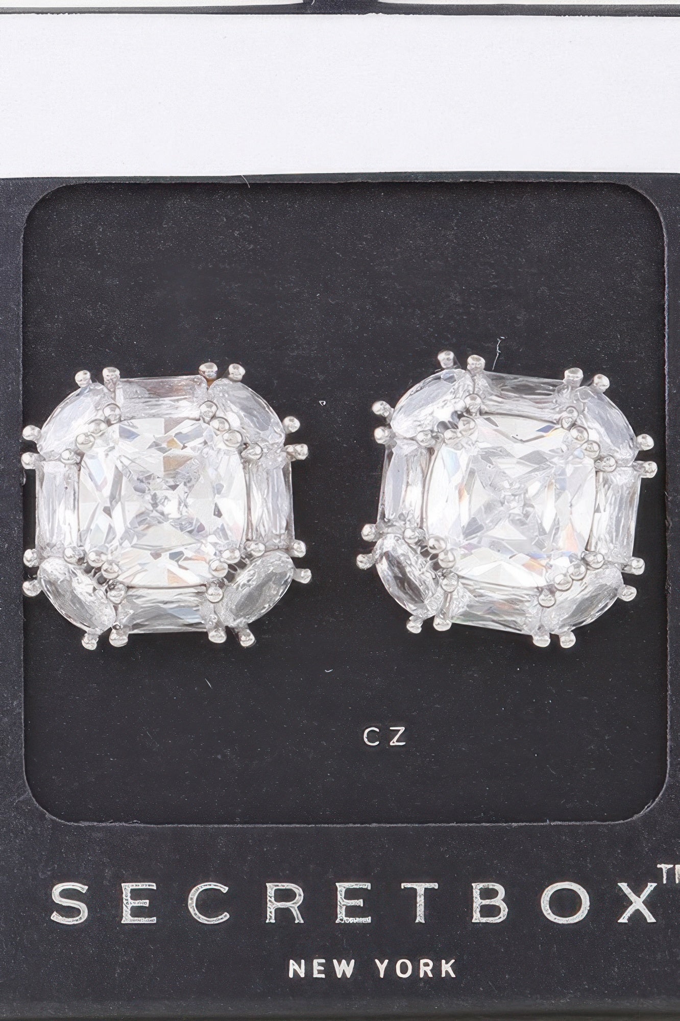 Double Cubic Rhinestone Stud Earrings - It's a Girly Place