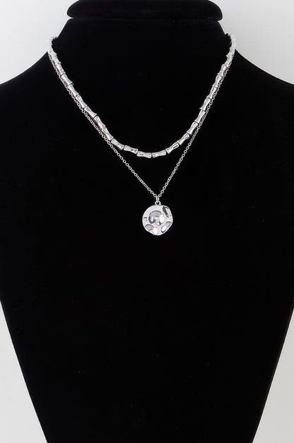 Hammered Plate Chain Necklace - It's a Girly Place
