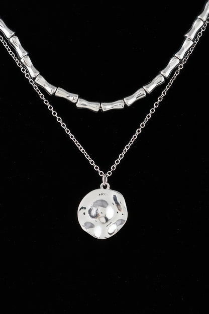 Hammered Plate Chain Necklace - It's a Girly Place