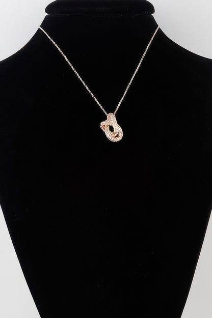Braided Interweave Pendant Necklace - It's a Girly Place