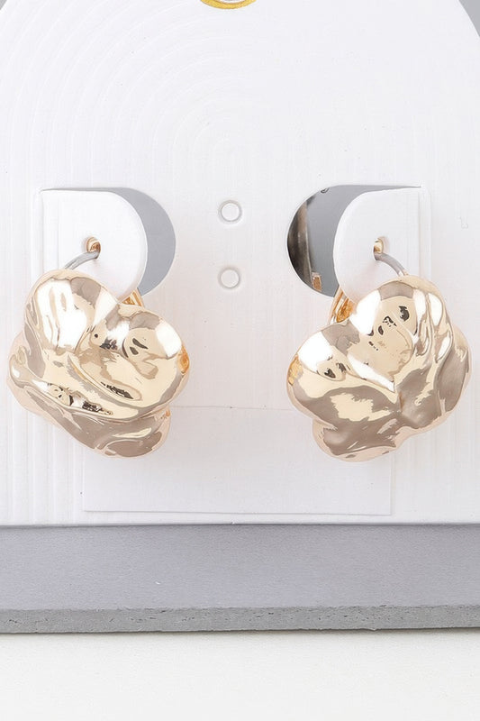 Hammered Clover Stud Earrings - It's a Girly Place