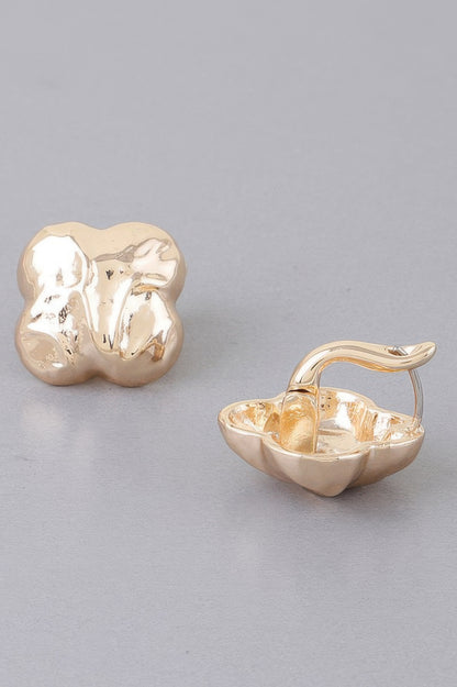 Hammered Clover Stud Earrings - It's a Girly Place