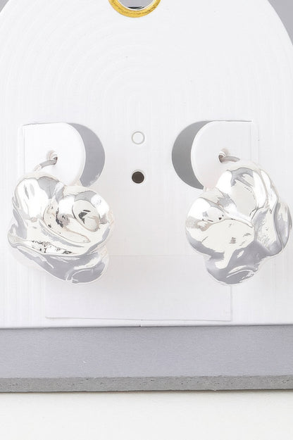 Hammered Clover Stud Earrings - It's a Girly Place