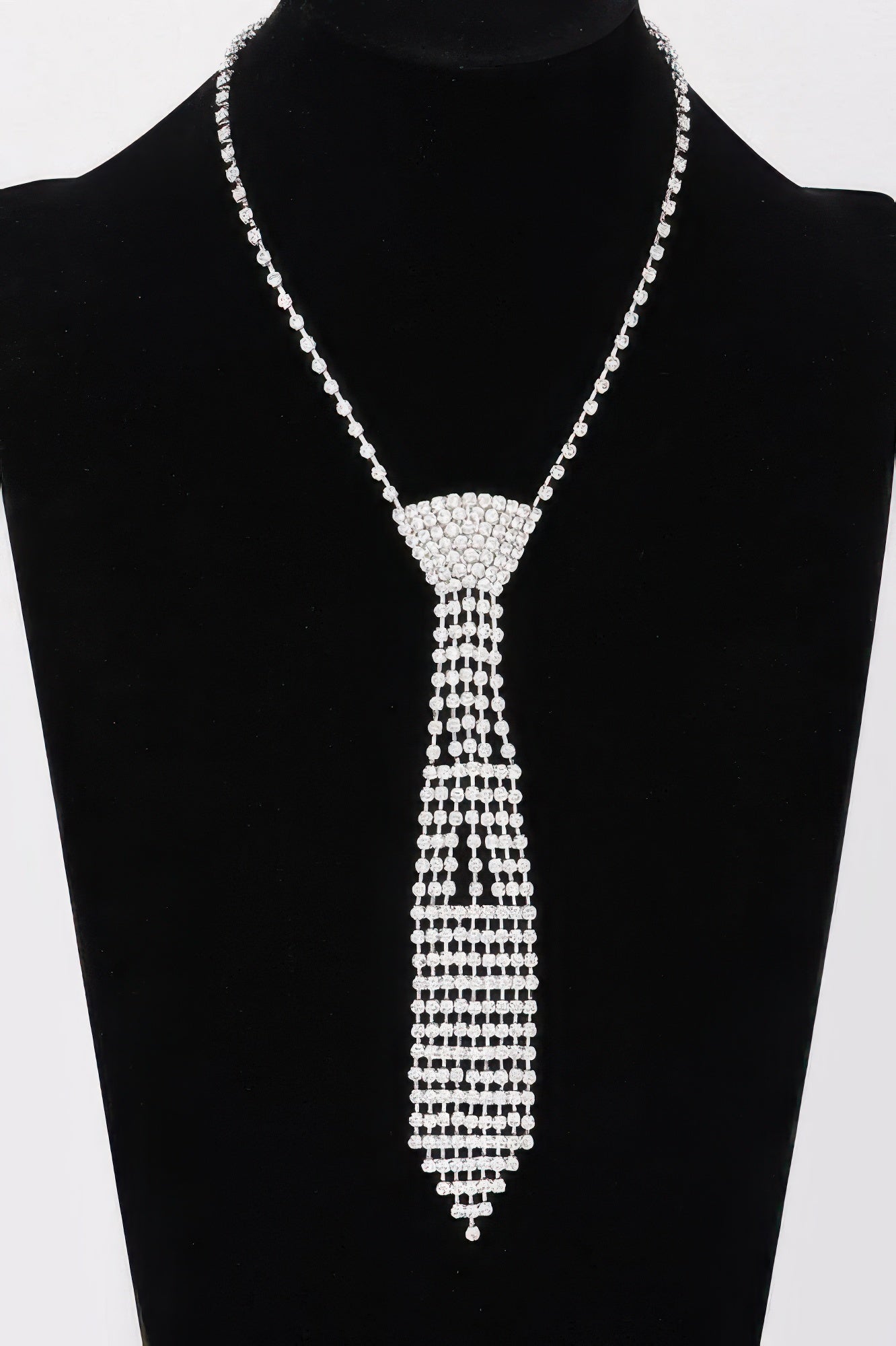 Rhinestone Necktie Necklace - It's a Girly Place