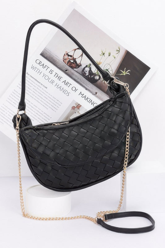 Faux Leather Braided Double Hobo Bag - It's a Girly Place