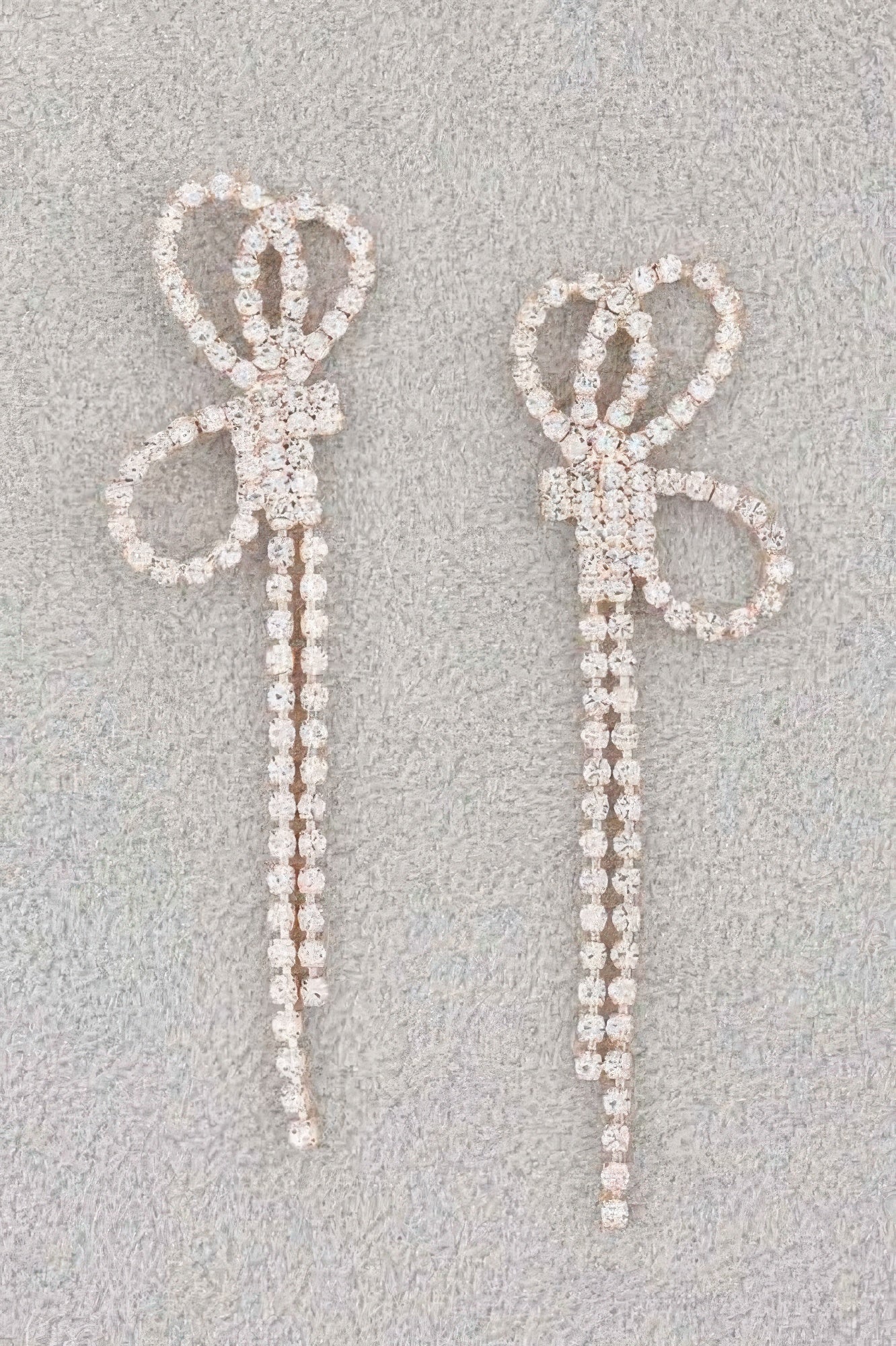 Rhinestone Ribbon Earrings - It's a Girly Place