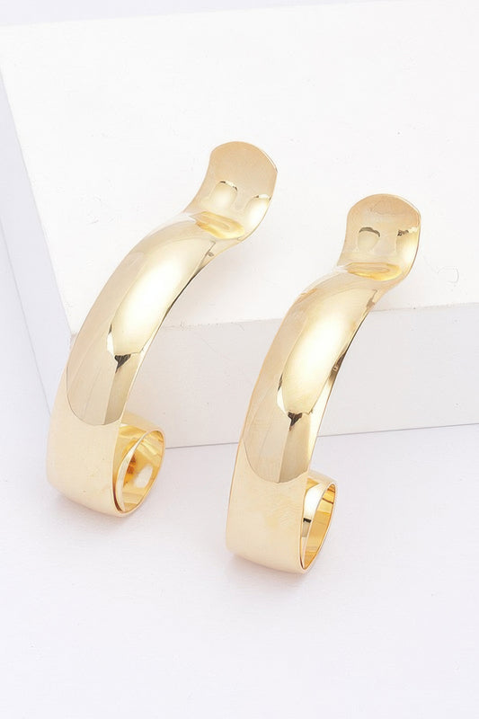 Metal Hoop Earrings - It's a Girly Place