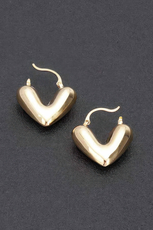 Metal Heart Earrings - It's a Girly Place