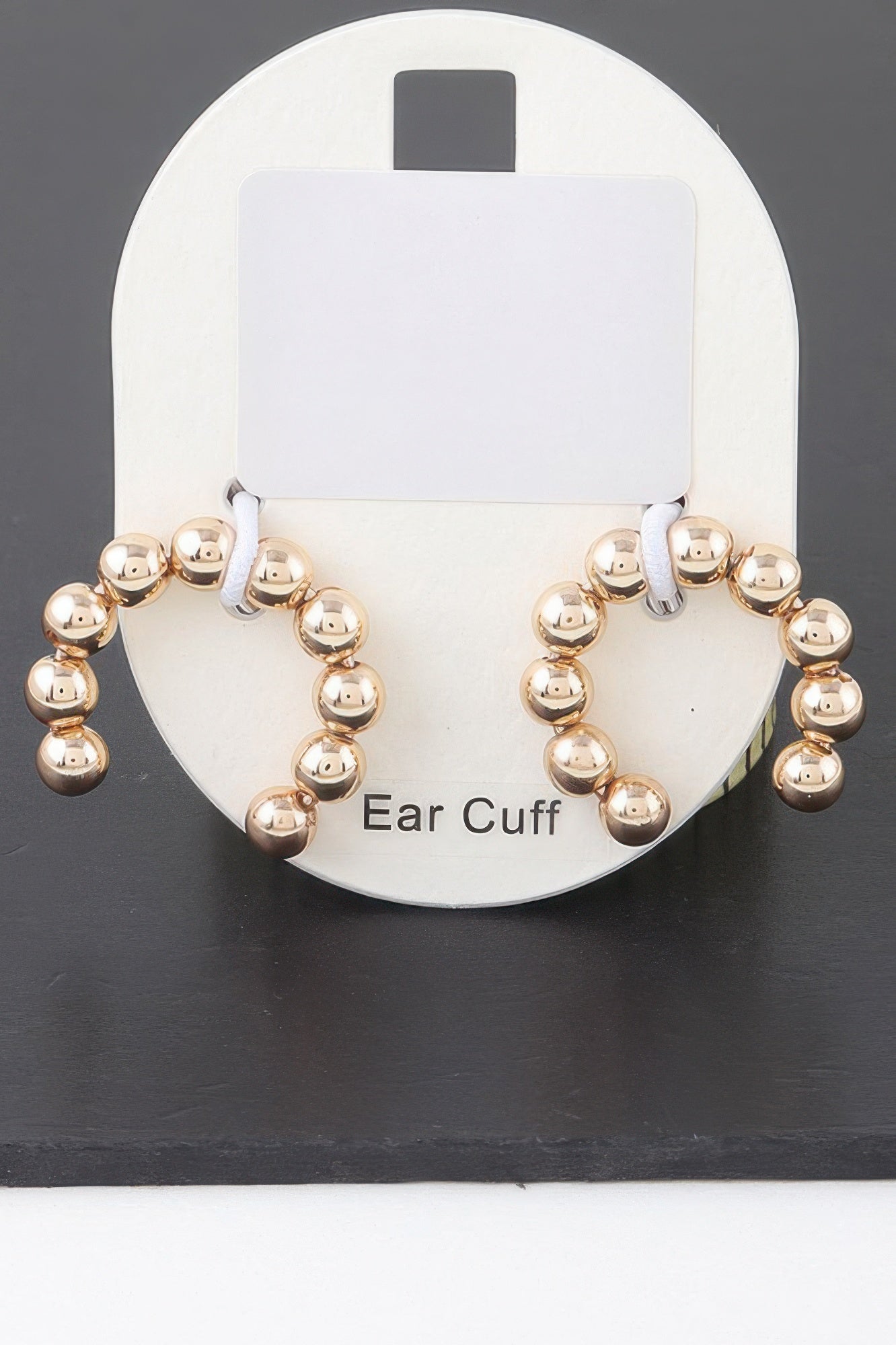 Shiny Beaded Hoop Earrings - It's a Girly Place