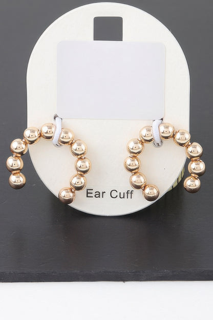 Shiny Beaded Hoop Earrings - It's a Girly Place