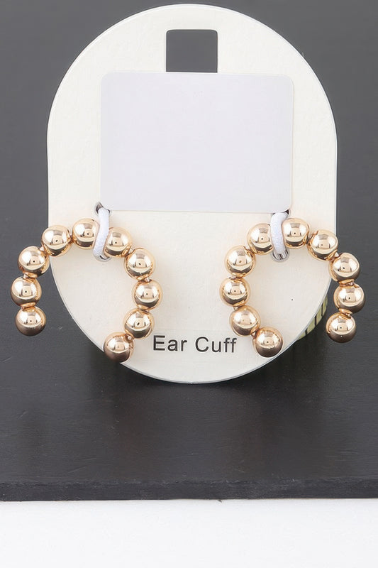 Shiny Beaded Hoop Earrings - It's a Girly Place