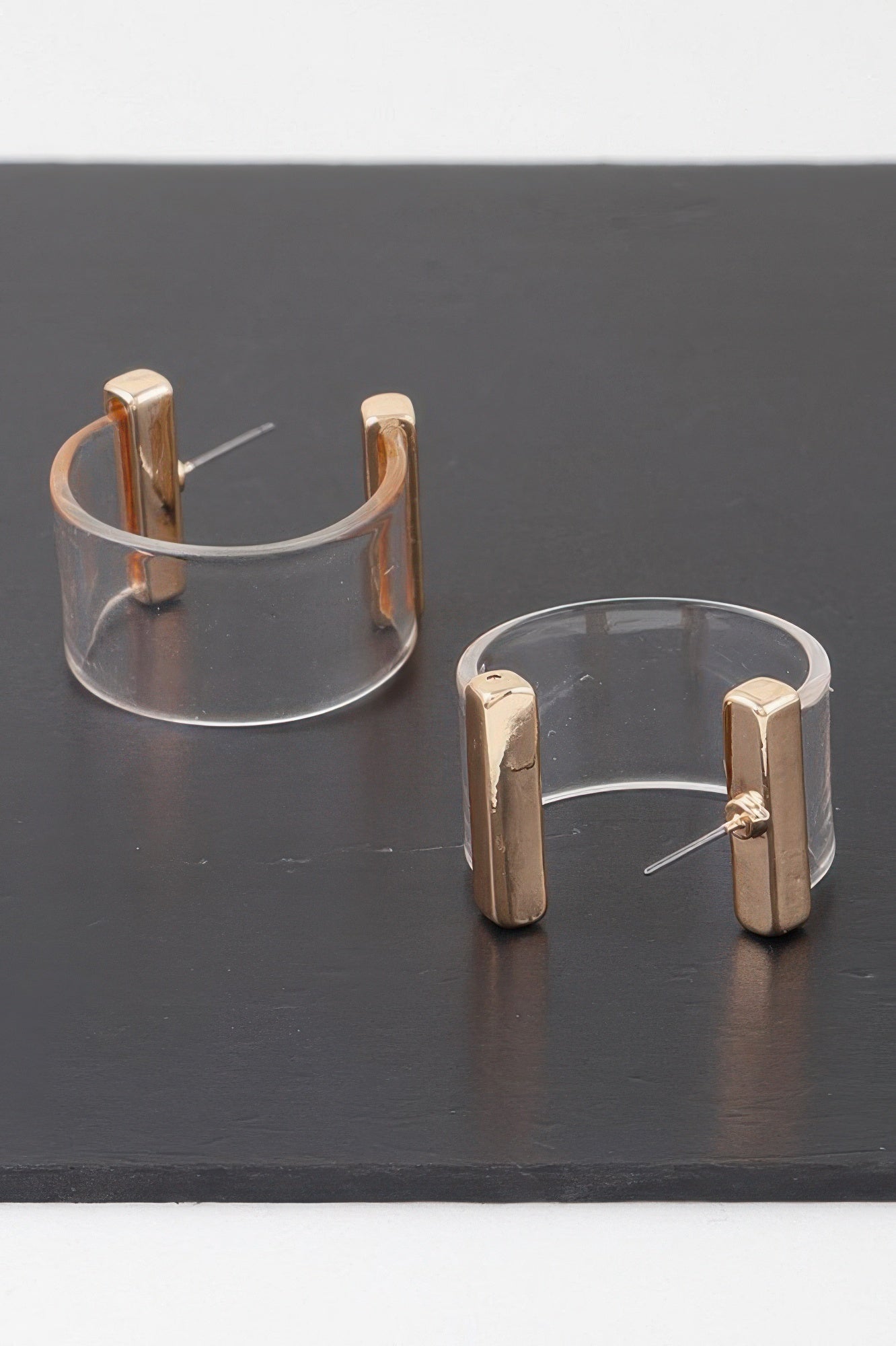 Flat Transparent Hoop Earrings - It's a Girly Place