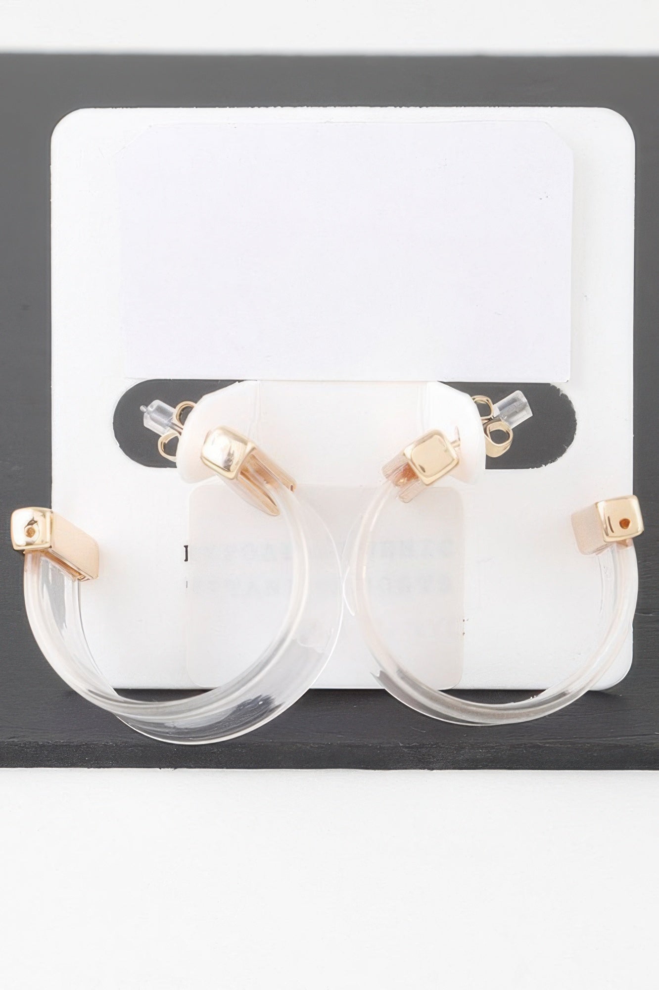 Flat Transparent Hoop Earrings - It's a Girly Place