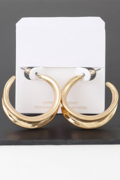 Hollowed Hook Hoop Earrings - It's a Girly Place