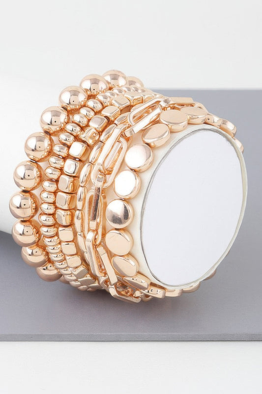 Multi Bead N Chain Bracelet - It's a Girly Place