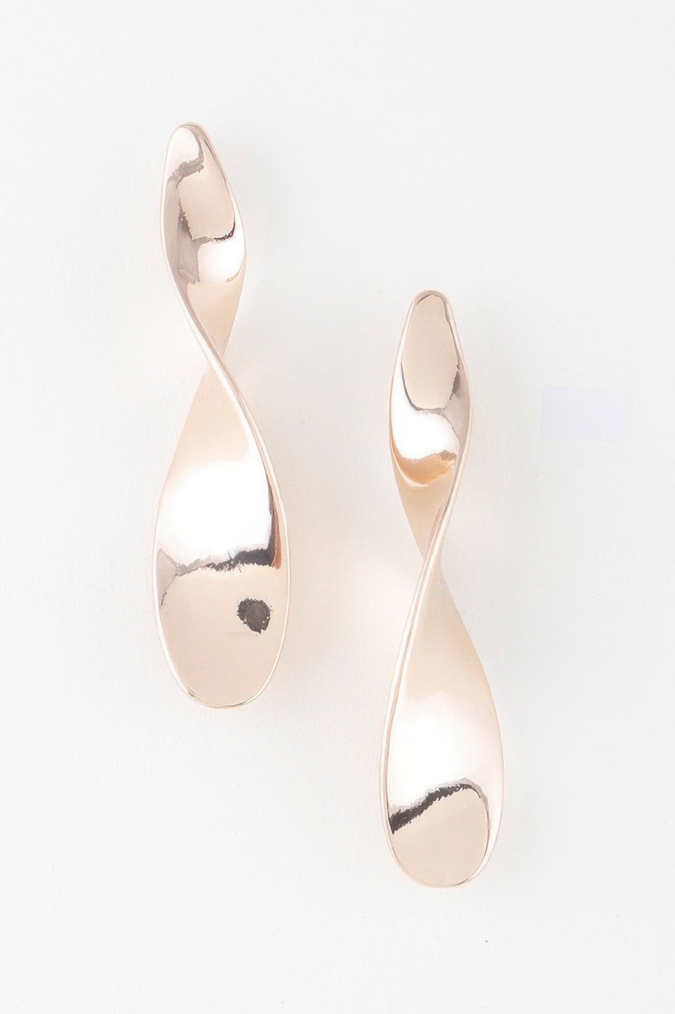 Shiny Modern Twist Drop Earrings - It's a Girly Place