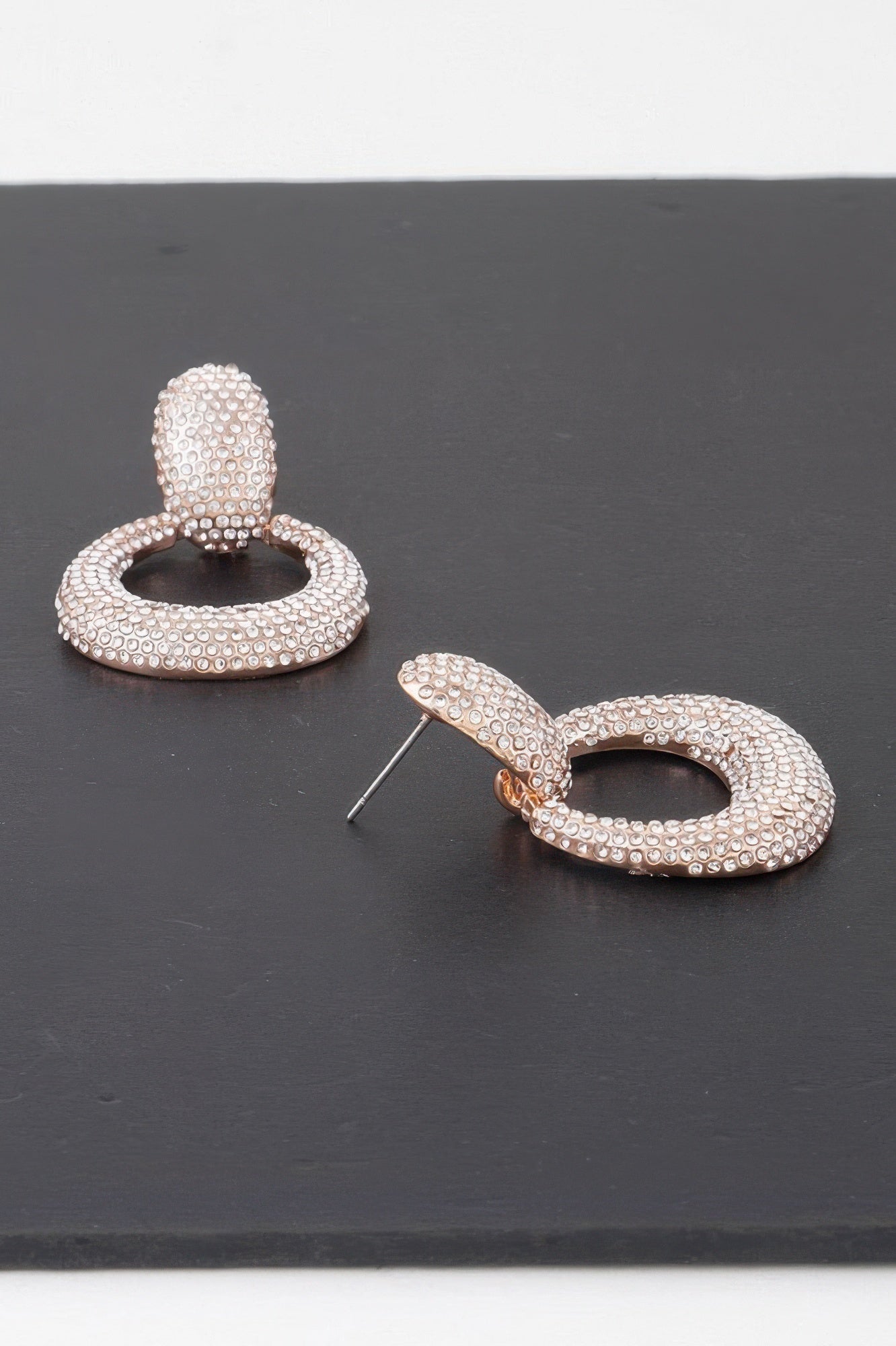Bejeweled Hoop Drop Earrings - It's a Girly Place