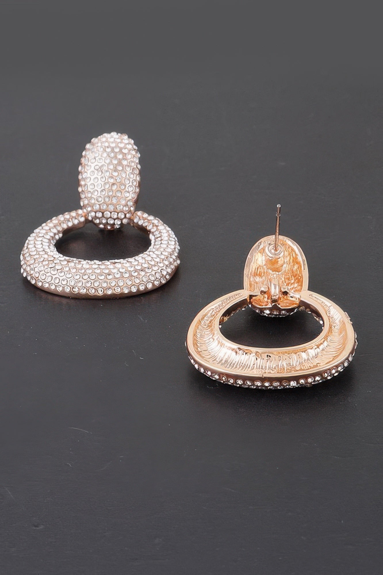 Bejeweled Hoop Drop Earrings - It's a Girly Place