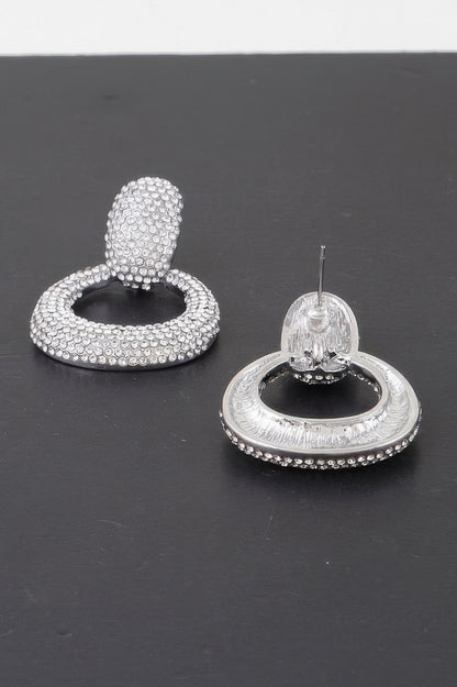 Bejeweled Hoop Drop Earrings - It's a Girly Place