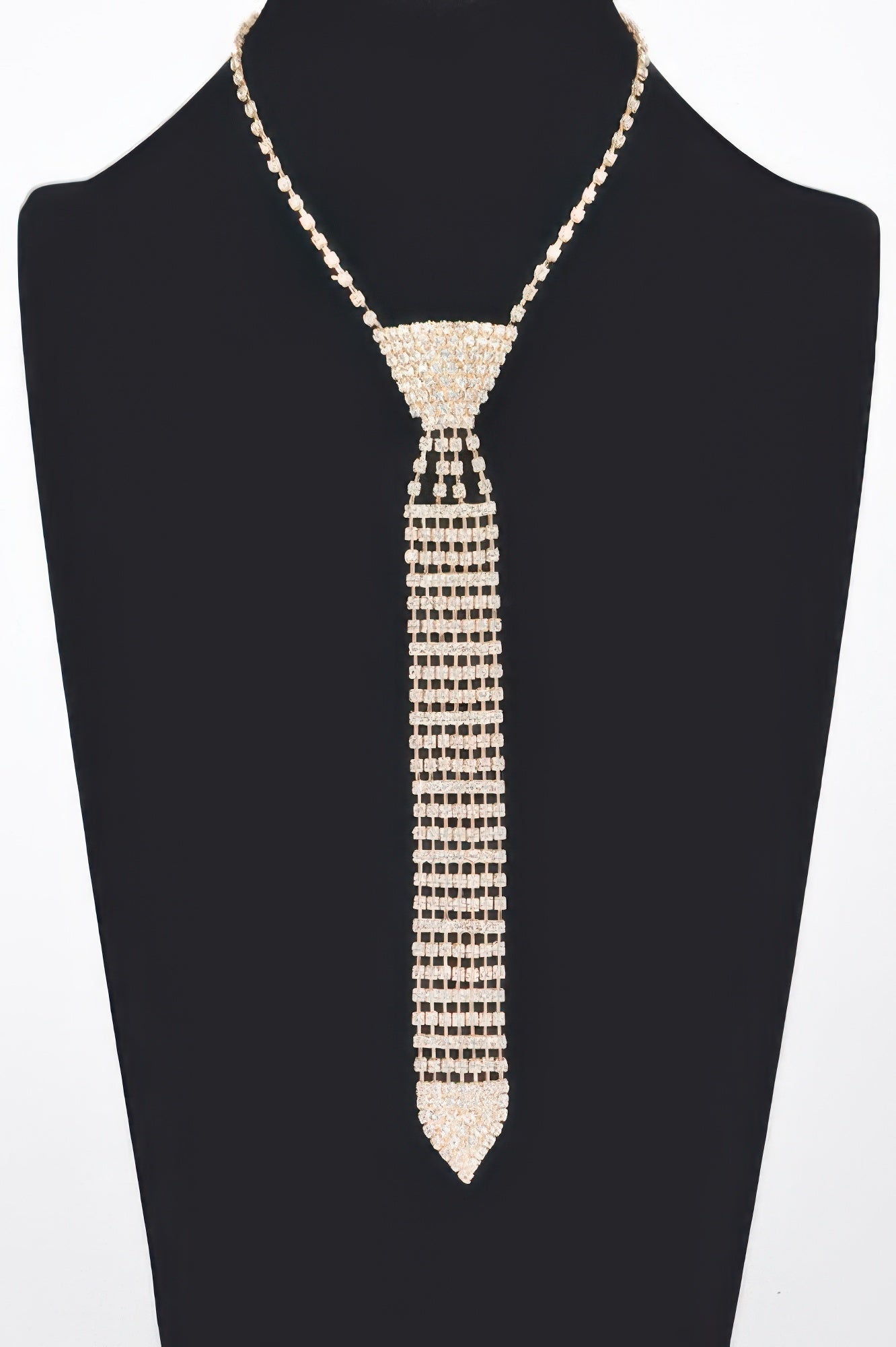 Rhinestone Necktie Necklace - It's a Girly Place