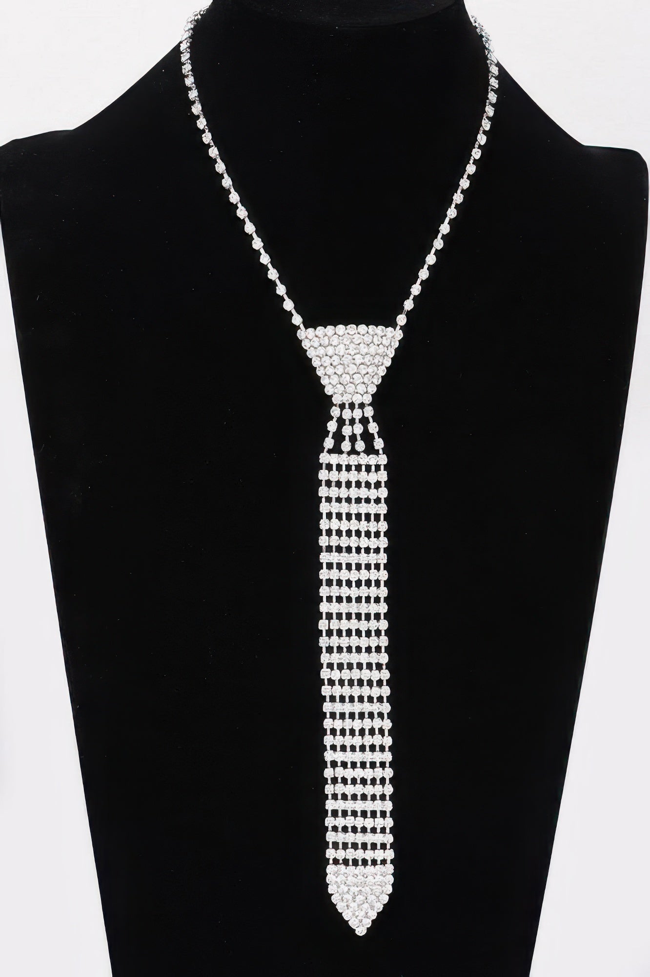 Rhinestone Necktie Necklace - It's a Girly Place