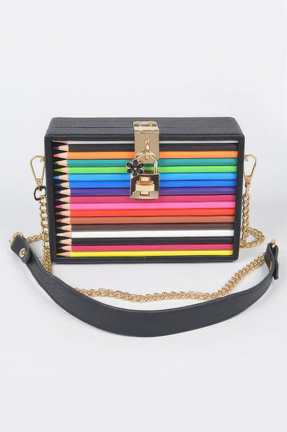 Pencil Case With Key And Lock Clutch - It's a Girly Place