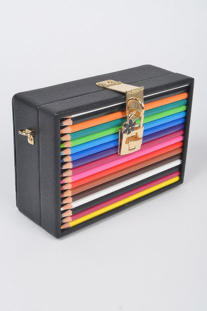 Pencil Case With Key And Lock Clutch - It's a Girly Place