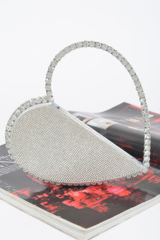 Heart Shape Rhinestone Bag - It's a Girly Place