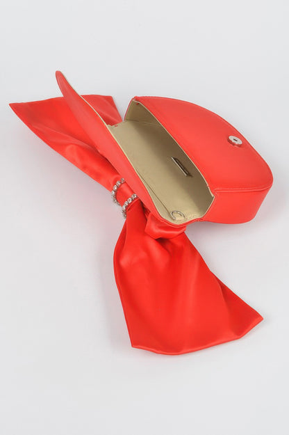 Oversized Bow Handle Satin Crossbody Bag - It's a Girly Place