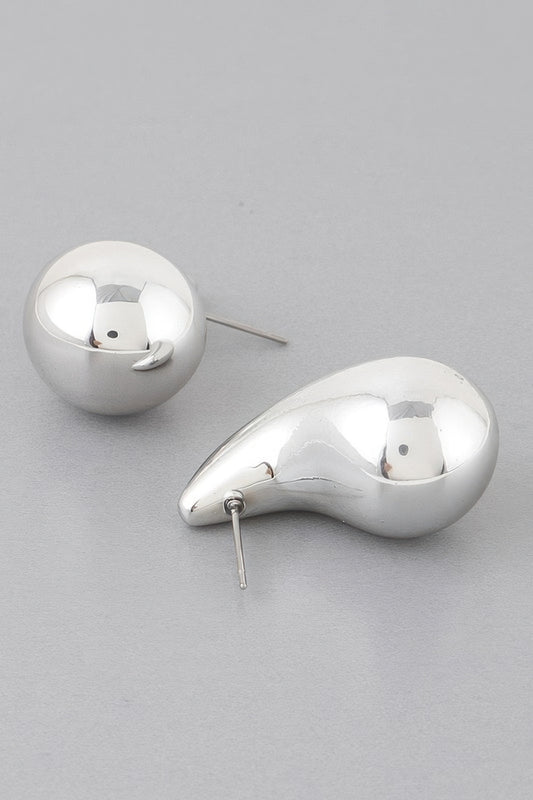 Shiny Teardrop Earrings - It's a Girly Place