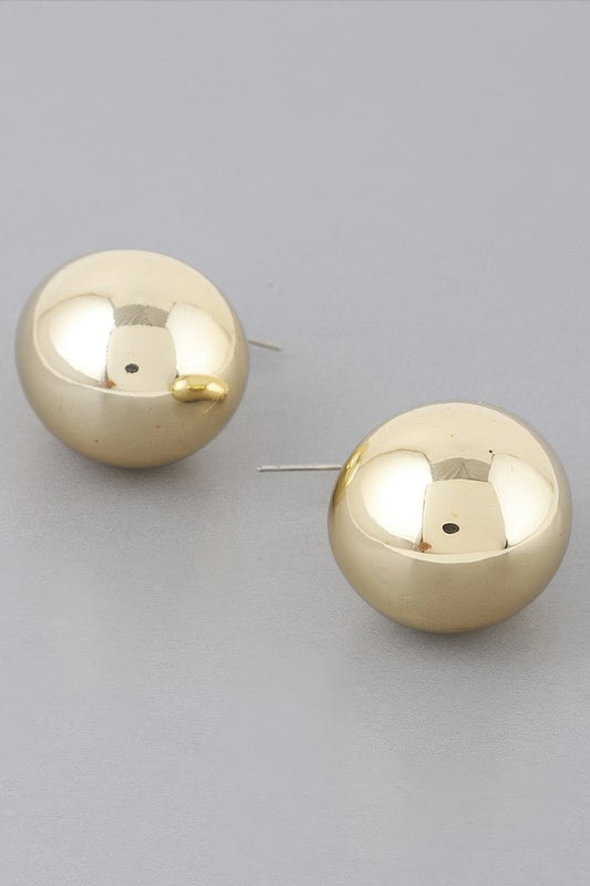 Bulky Shiny Teardrop Earrings - It's a Girly Place