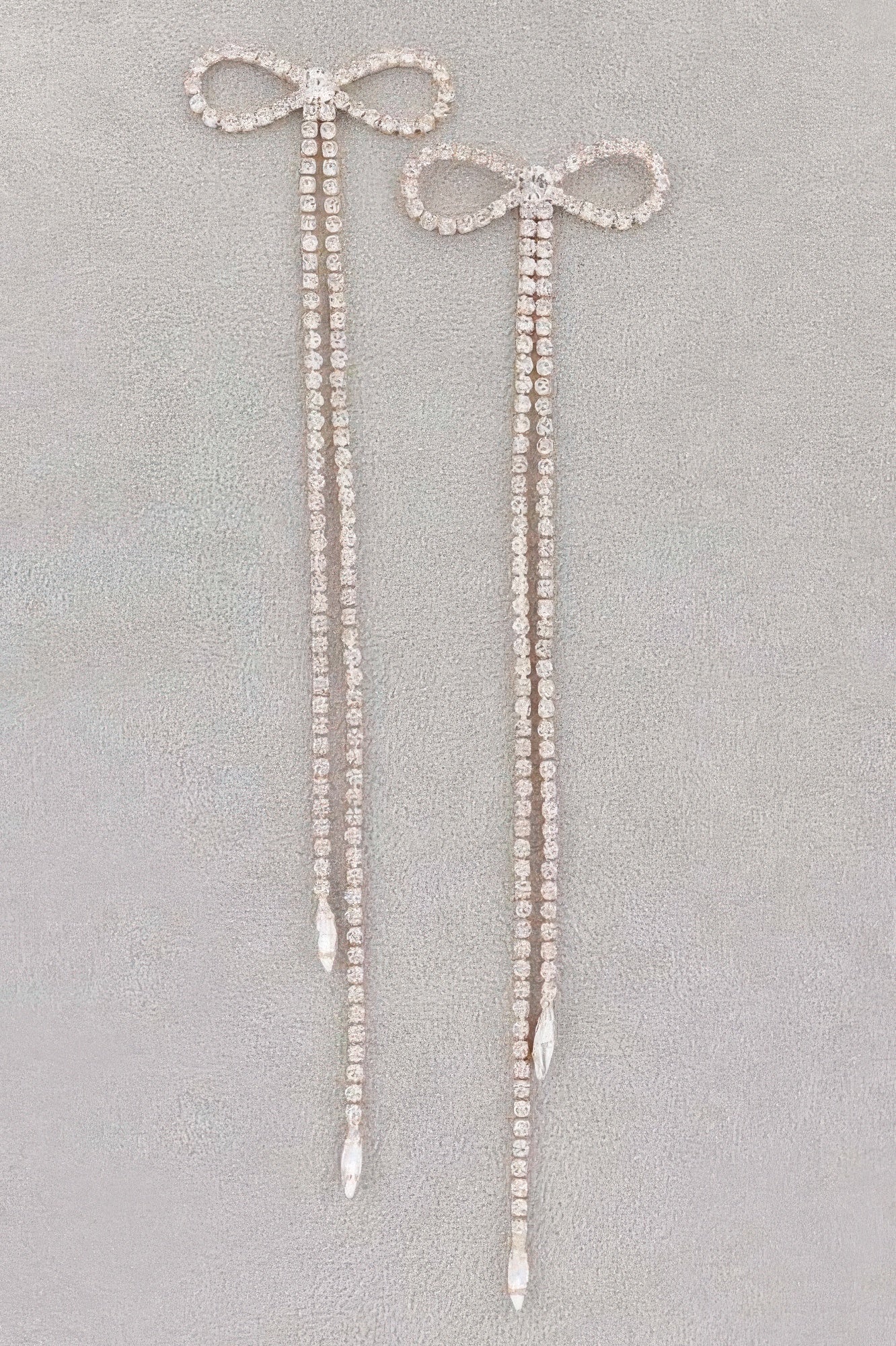 Rhinestone Bow Fringe Earring - It's a Girly Place