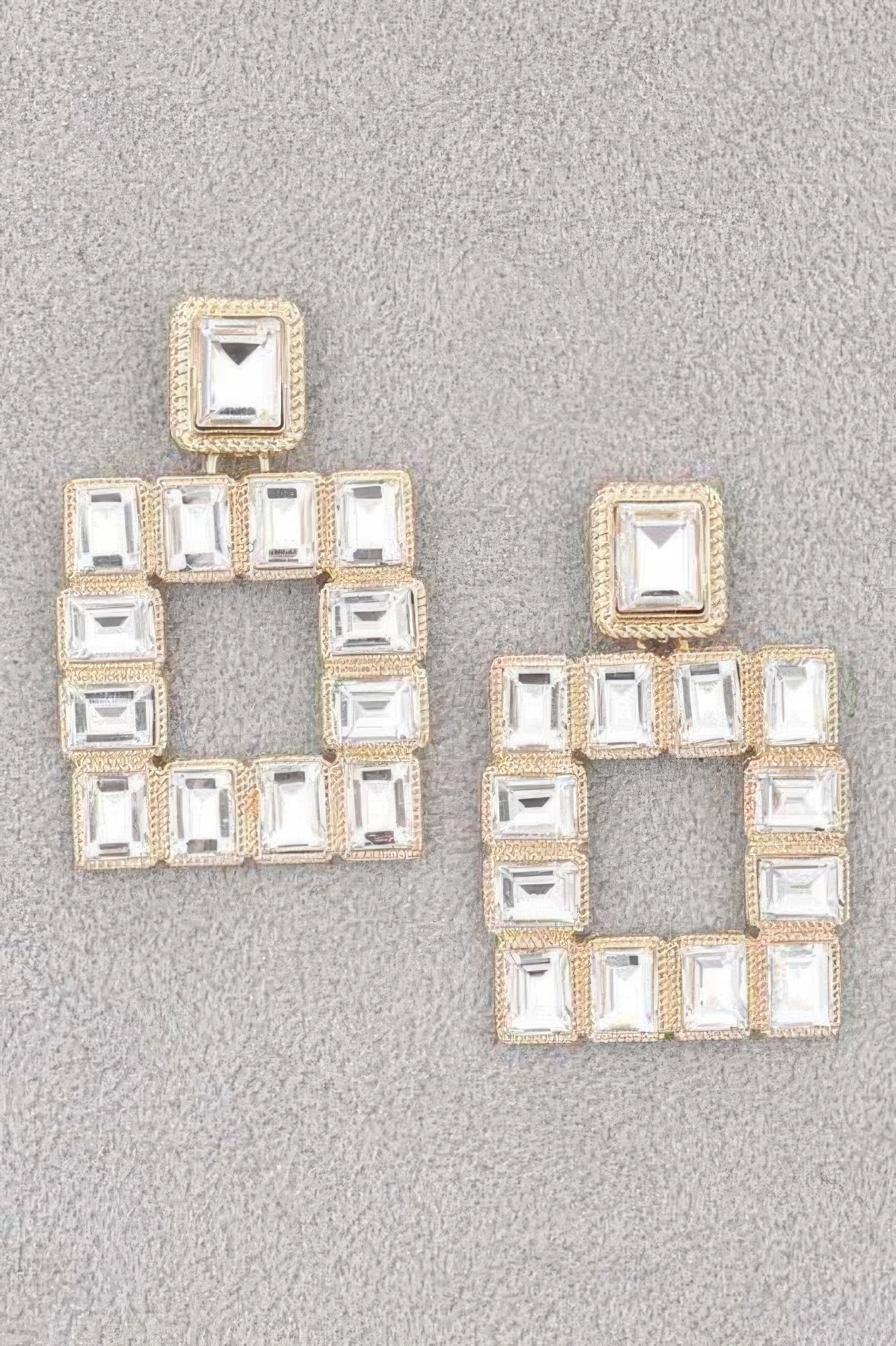 Rhinestone Square Earring - It's a Girly Place