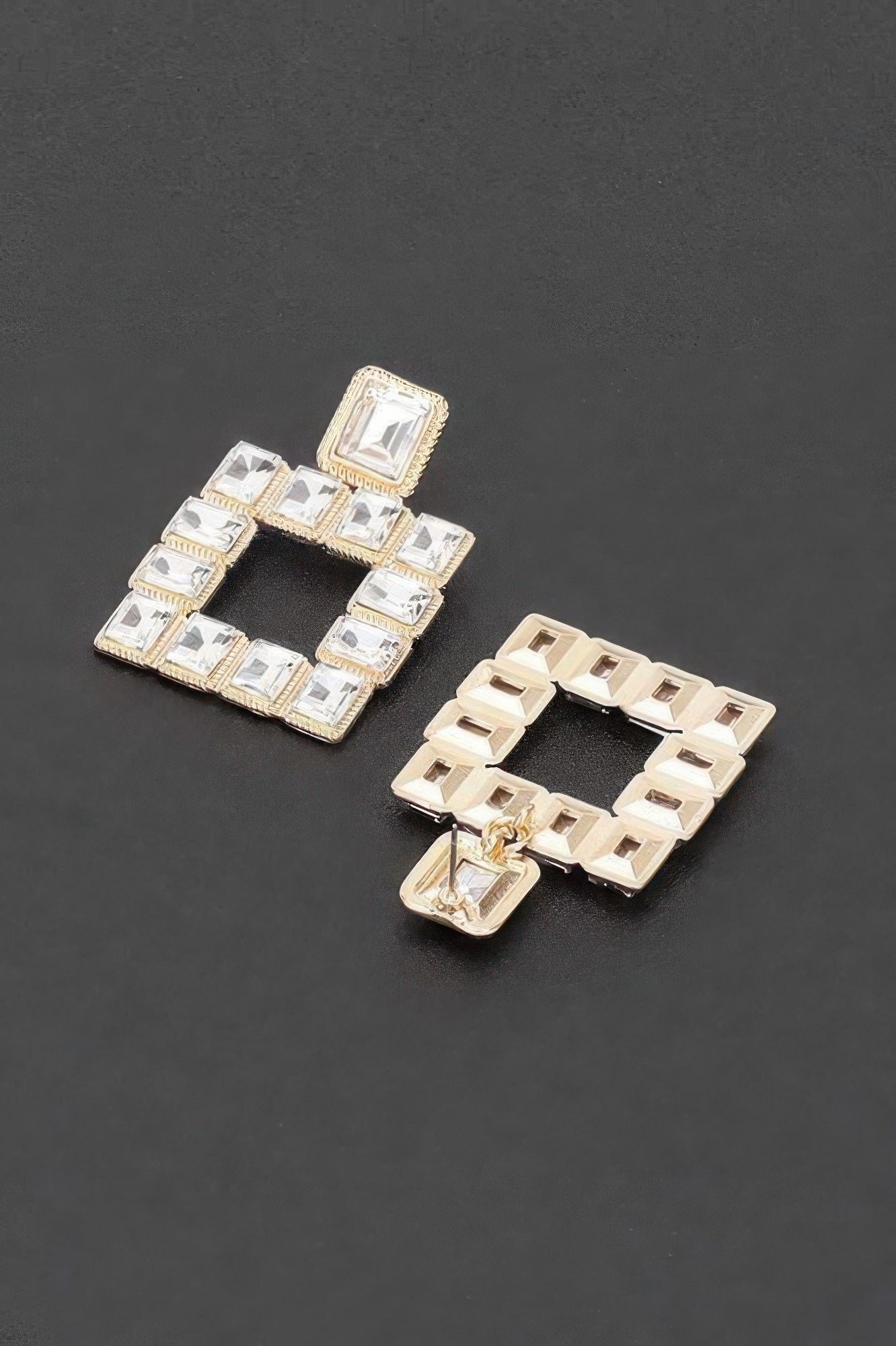 Rhinestone Square Earring - It's a Girly Place