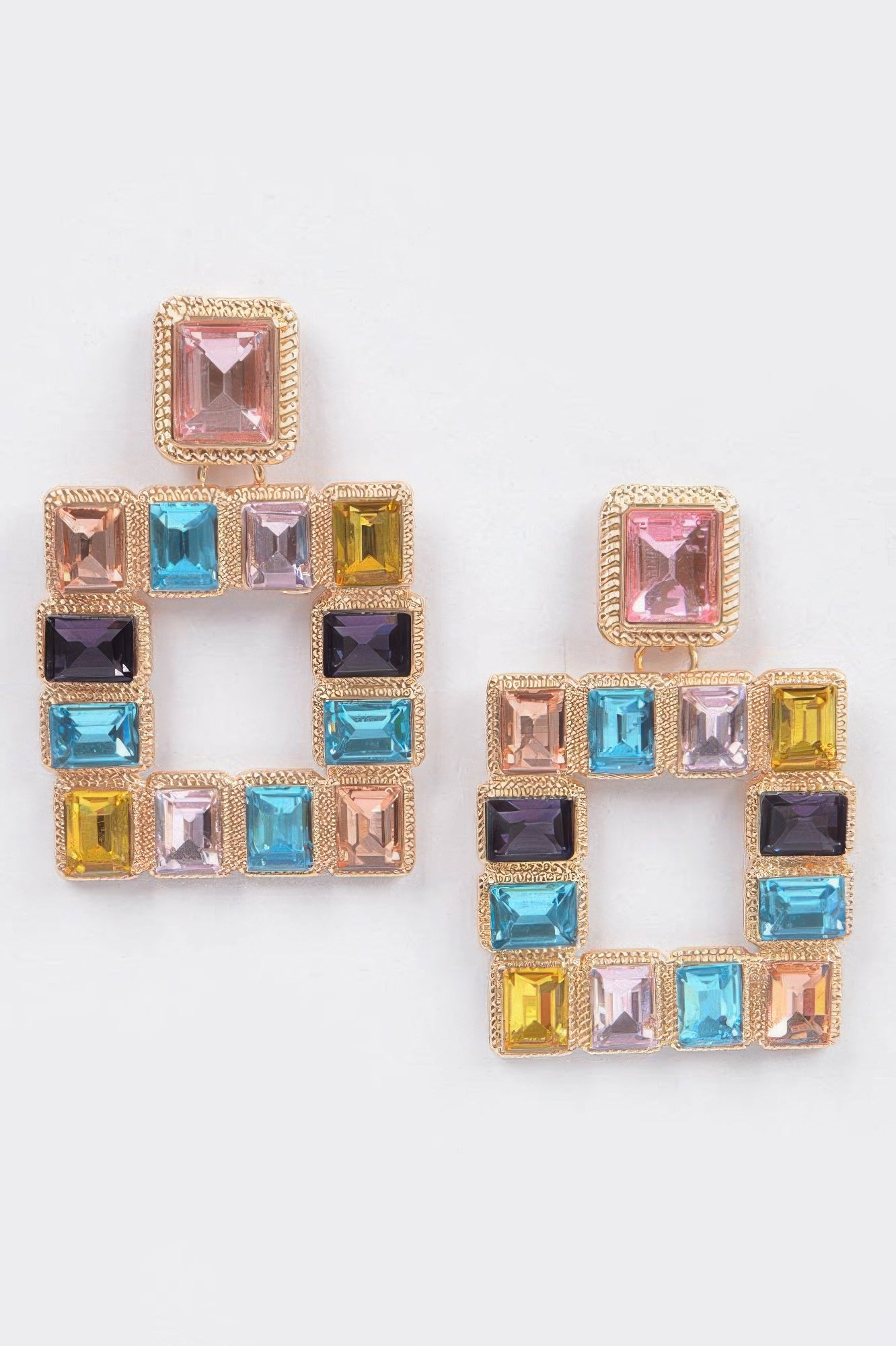 Rhinestone Square Earring - It's a Girly Place